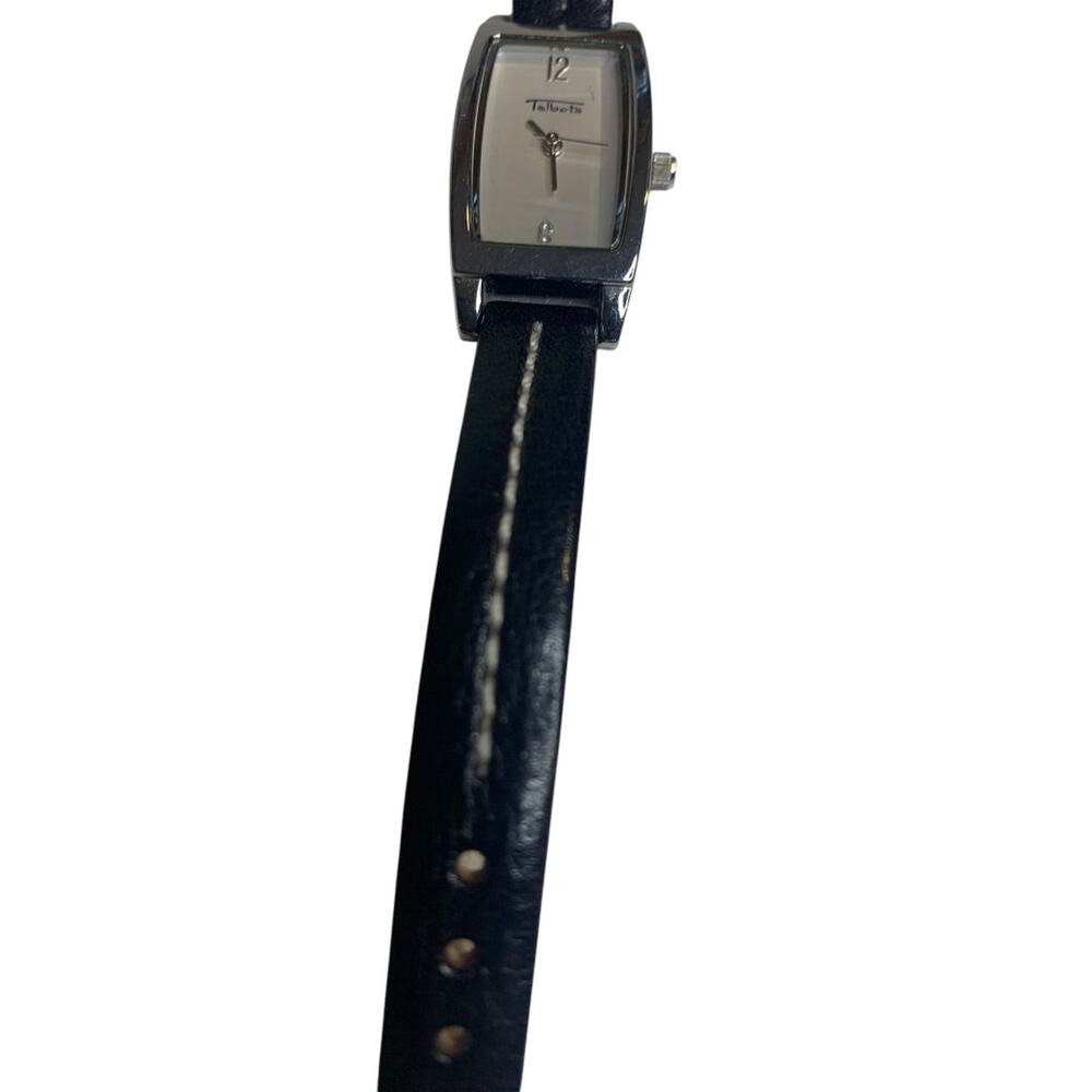 Talbots Womens Wristwatch Silvertone Rectangular Face Working - Picture 4 of 8